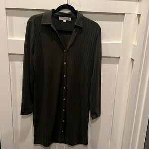 Loft Petite Button Front Knit Dress